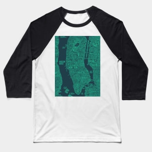 NYC new york city map Baseball T-Shirt